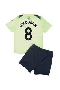 Fotbalové Dres Manchester City Ilkay Gundogan #8 Dětské Třetí Oblečení 2022-23 Krátký Rukáv (+ trenýrky)